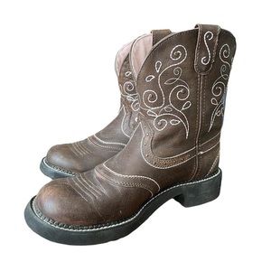 Vintage platform cowboy boots